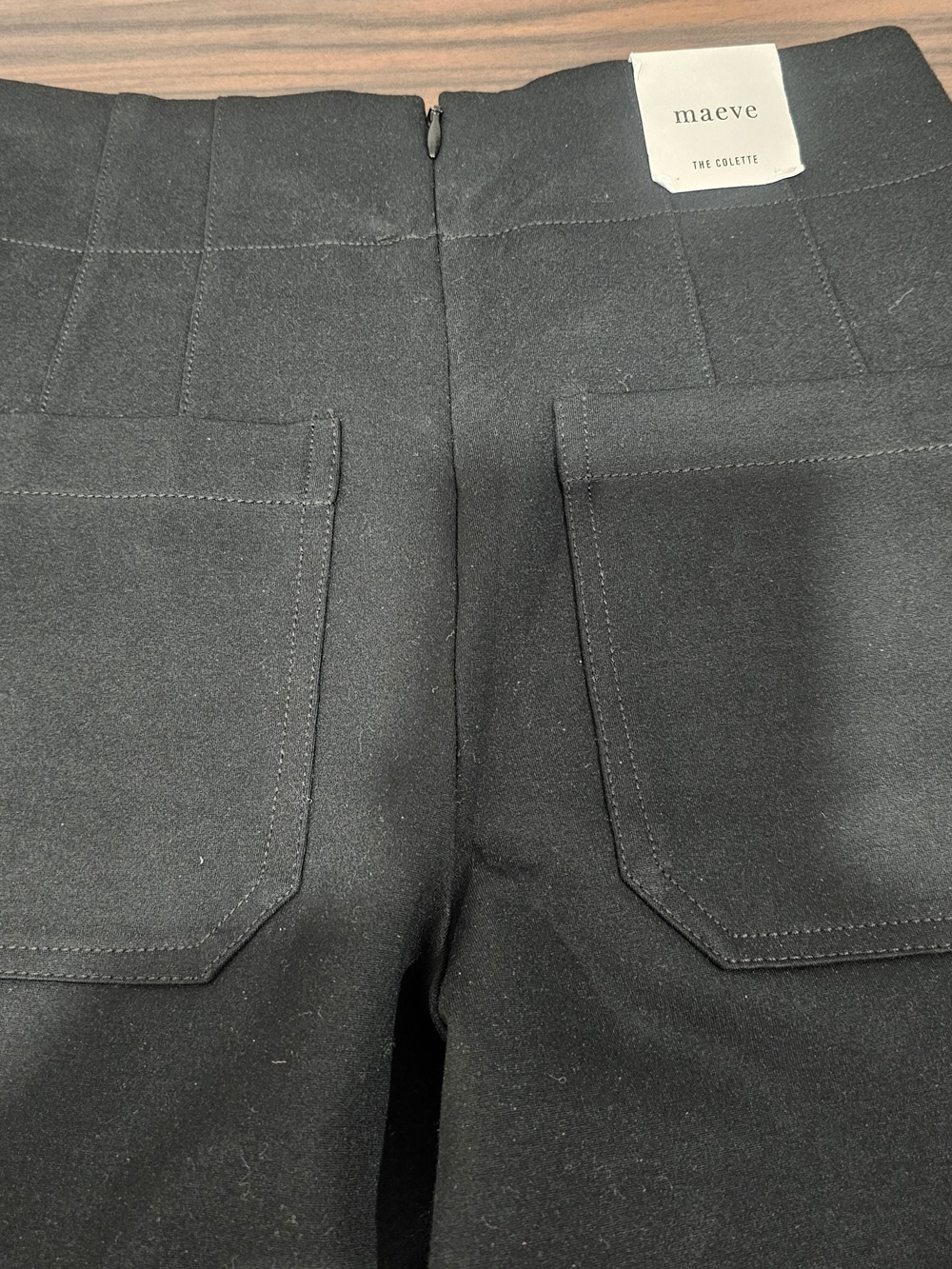 Maeve Colette Black Wide Leg Bow Pants Size 24 NWT Anthropologie Elegant Minimal - Picture 11 of 16